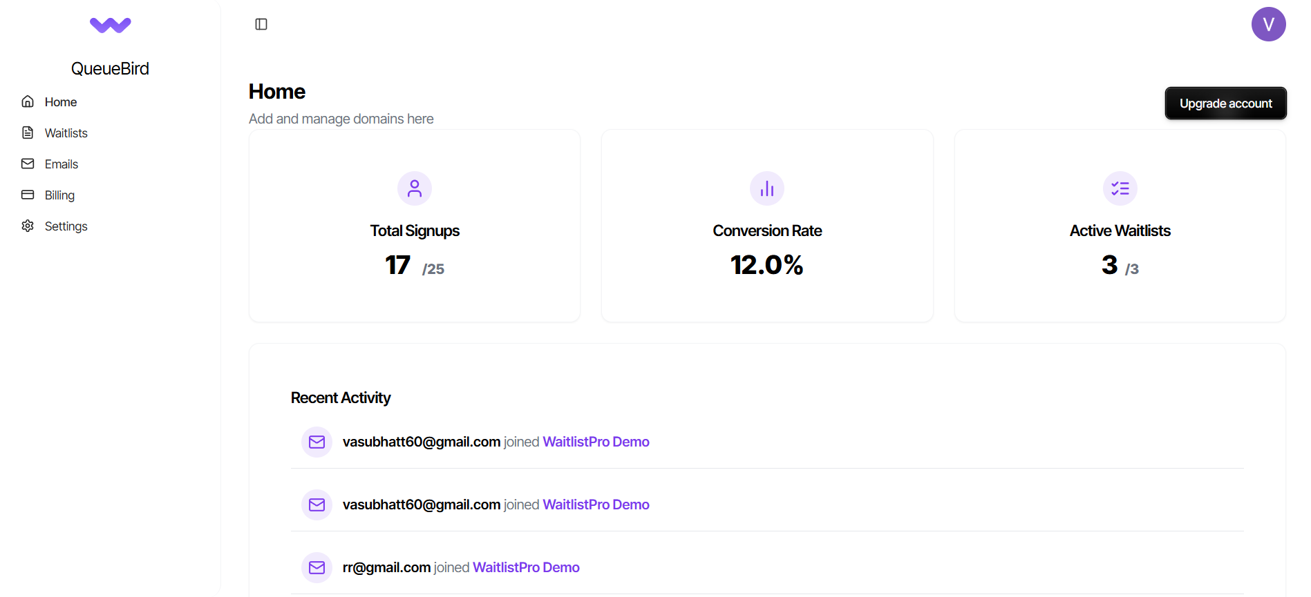 QueueBird waitlist preview